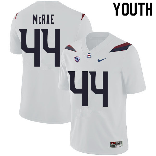 Youth #44 Calib McRae Arizona Wildcats College Football Jerseys Sale-White